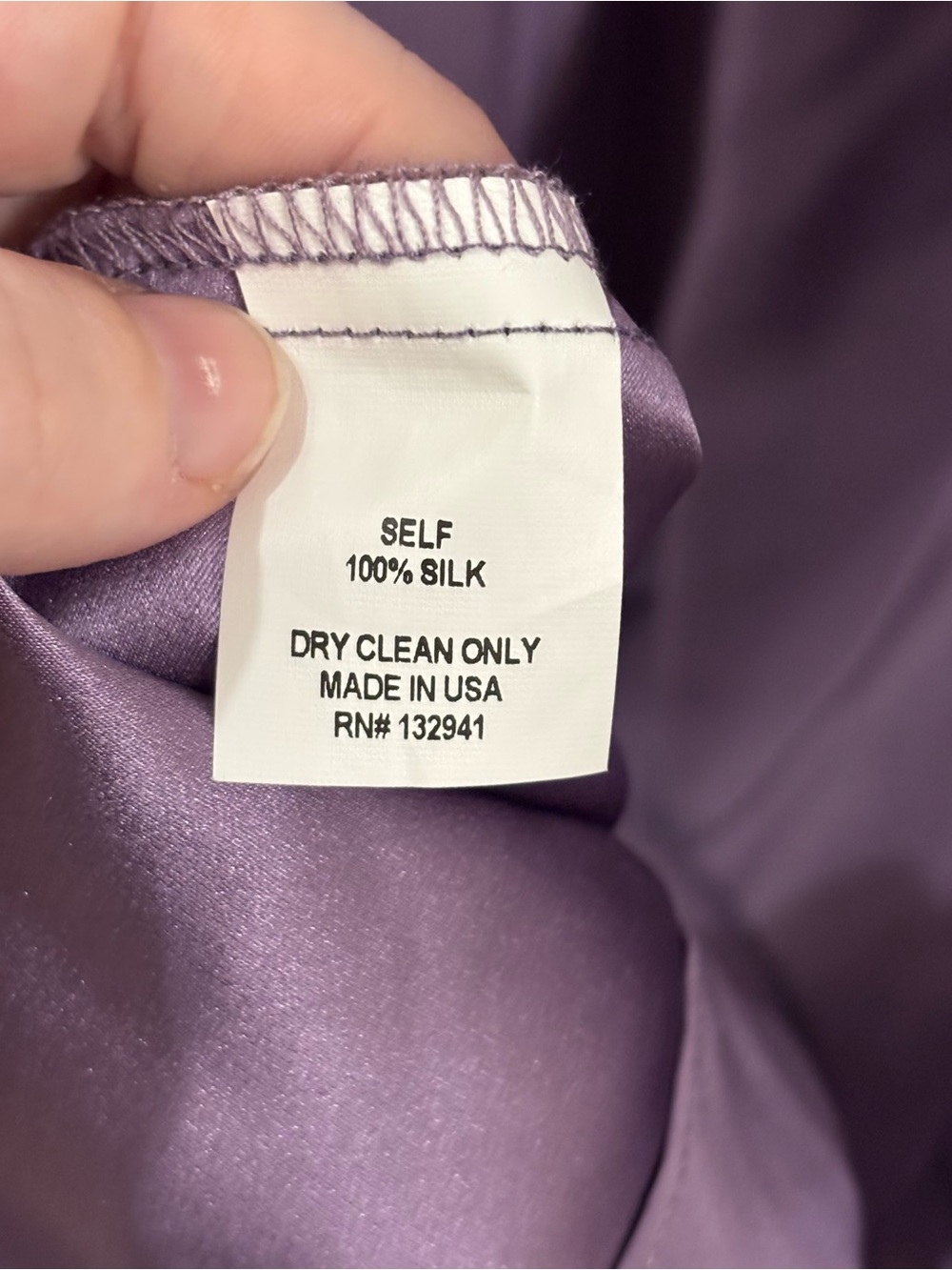 Amanda Uprichard Women's Purple V-Neck Bell Sleeve dress 100% silk - Picture 6 of 7